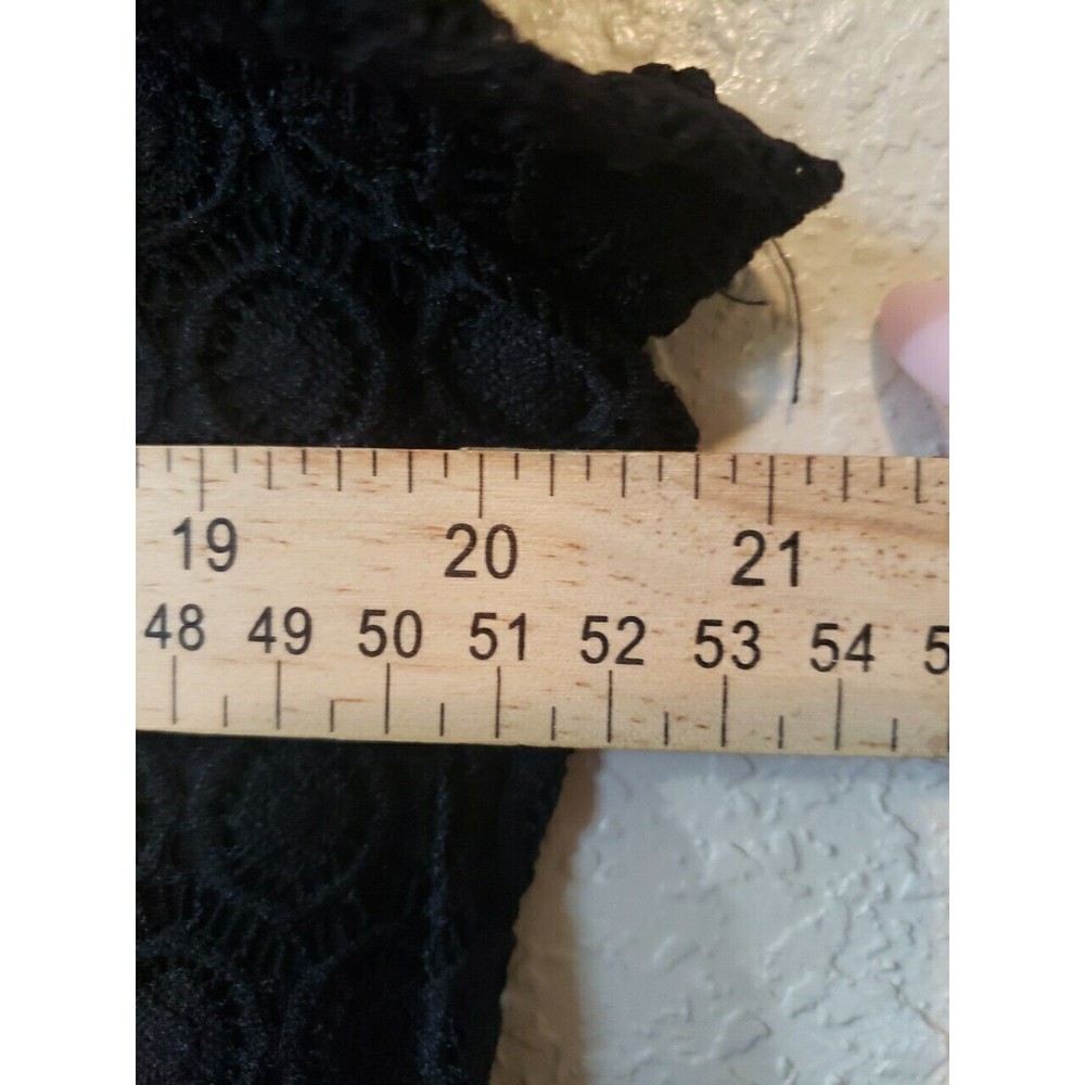 Isaac Mizrahi Short Sleeve Stretch Lace Sheath Dress Black Size Large - Picture 10 of 10